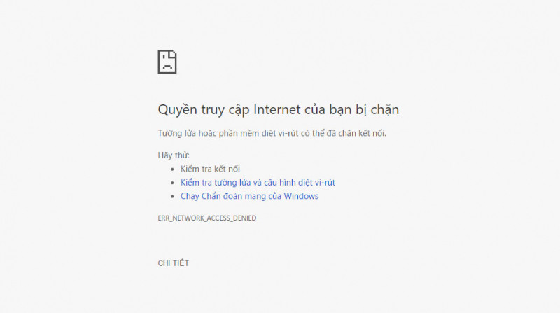 Xử lý Trình antivirus ngăn chặn kết nối mạng