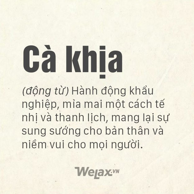 Cà khịa là gì?