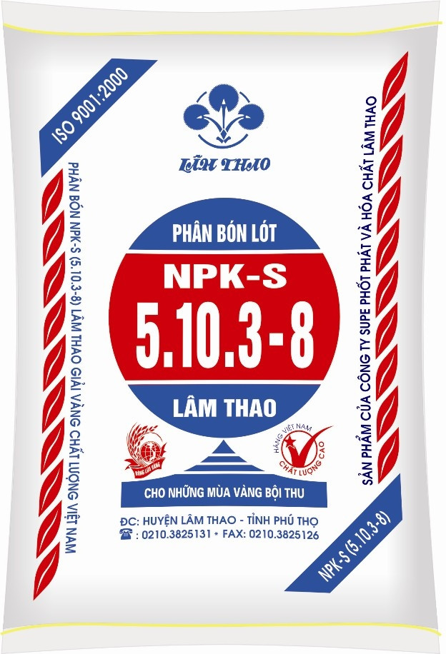 Sản phẩm phân hỗn hợp NPK của công ty cổ phần Supe phốt phát và hóa chất Lâm Thao.