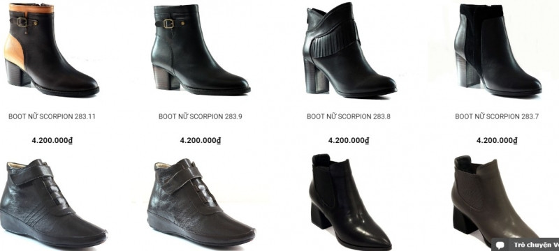 Sản phẩm boot của đồ da Thái An