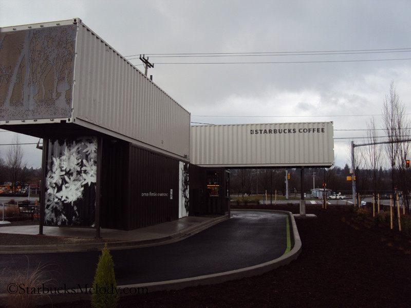 Starbucks trên xe container ở Seattle, Mỹ