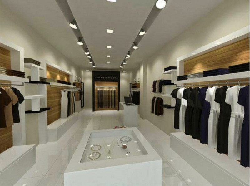 showroom bắt mắt, ấn tượng nhờ sử dụng trần thạch cao.