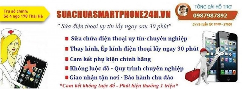 Trung tâm Sửa Chữa Smartphone24h - cửa hàng unlock iPhone uy tín nhất Hà Nội