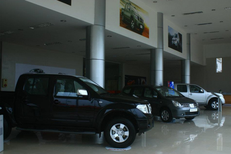 Khu vực trưng bày xe Nissan