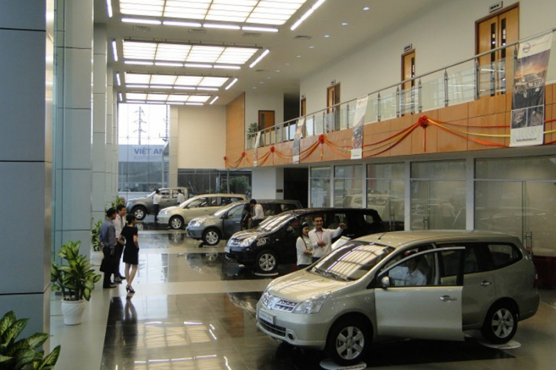 Khu vực trưng bày xe Nissan