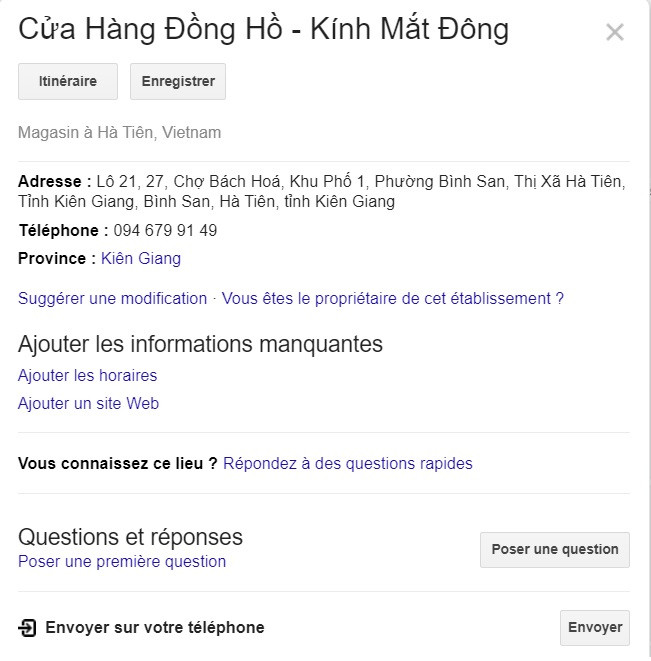 Cửa Hàng Đồng Hồ - Kính Mắt Đông