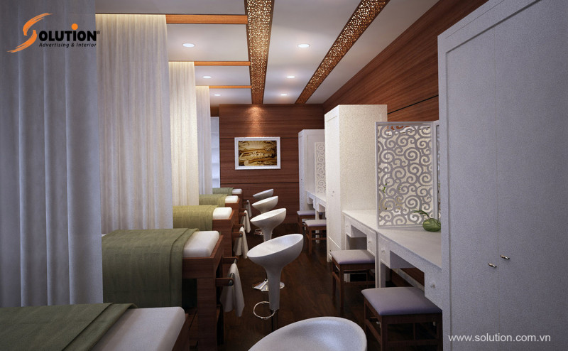 Thiết kế nội thất khu massage khách sạn Bông Sen