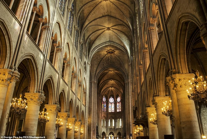 Khu thờ nguyện bên trong Nhà thờ Đức Bà Paris
