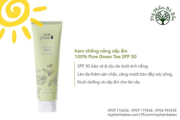 Kem Chống Nắng Cấp Ẩm 100% Pure Green Tea SPF 30