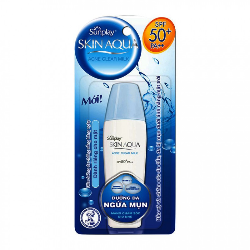 Sữa chống nắng ngừa mụn Sunplay Skin Aqua Acne Clear Milk