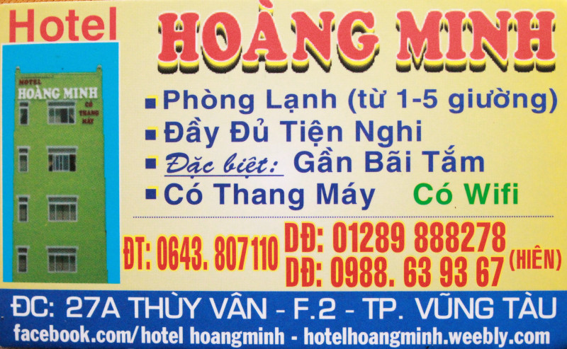 Dịch vụ tại khách sạn Hoàng Minh