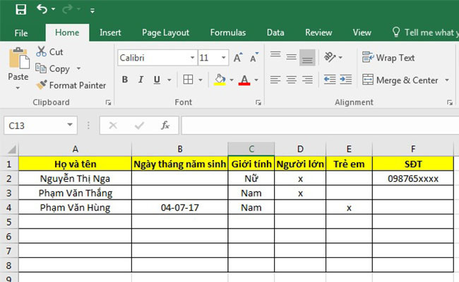 Tổng hợp danh sách hành khách ra file excel