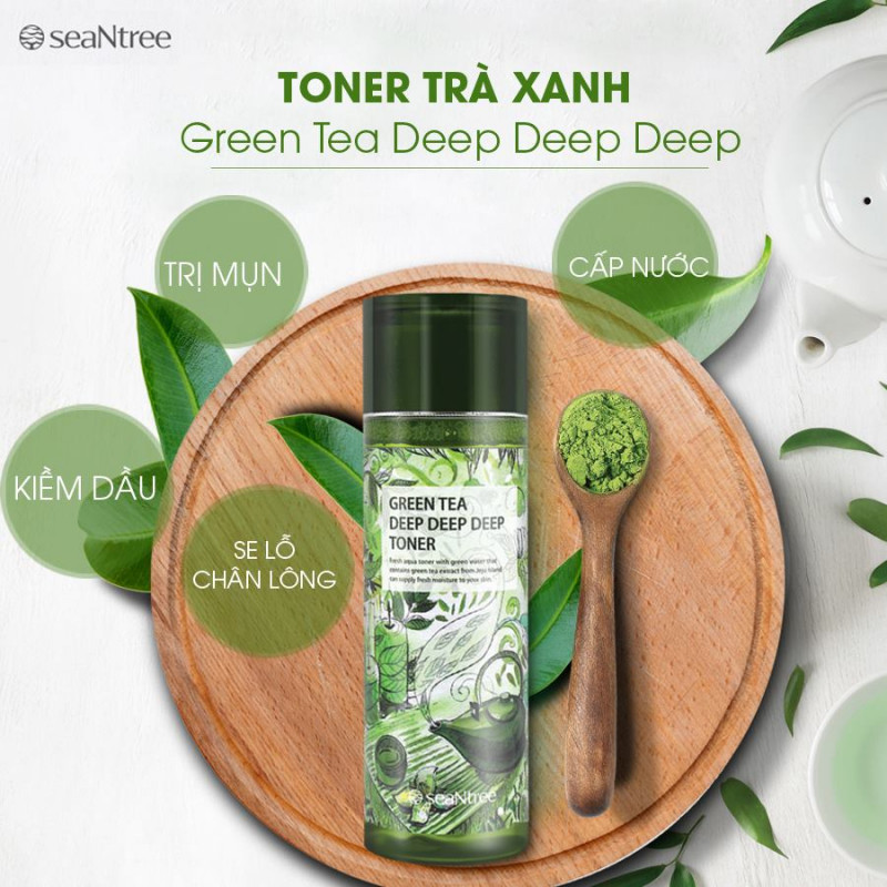 Nước hoa hồng SeaNTree Green Tea Deep Deep Toner