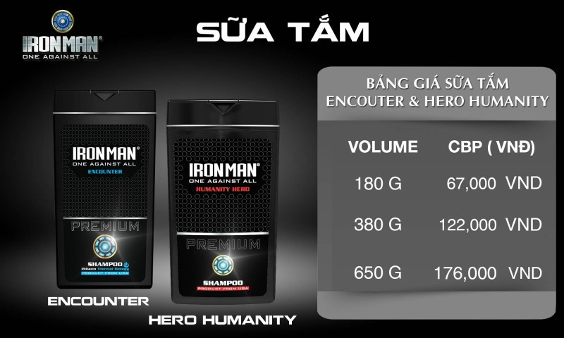 Ironman tất cả các thành đều có nguồn gốc 100% tự nhiên, nên giúp diệt khuẩn ưu việt, loại bỏ những bụi bẩn bám trên da