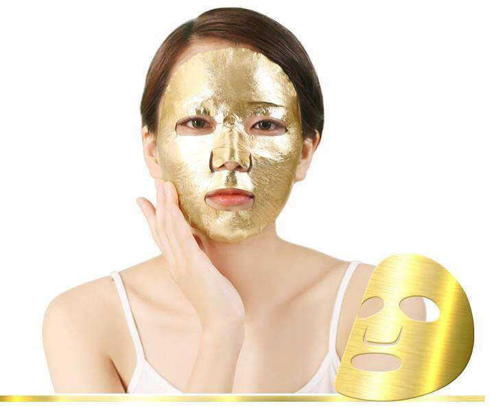 Mặt nạ vàng chiết xuất từ vàng 24k nguyên chất giúp ngăn ngừa lão hóa sâu, hồi sinh vẻ đẹp của làn da, kích hoạt collagen và hạt vàng nano siêu mịn giúp cho sự thẩm thấu vào tầng dưới da