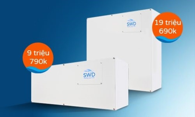 Máy lọc nước tổng sinh hoạt căn hộ chung cư SWD BA1C 5.0 và 2 đường nóng lạnh SWD BA2C 5.0