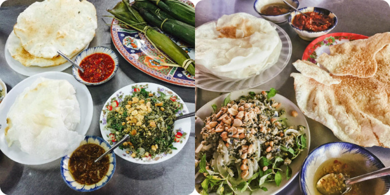 Bánh đập, hến xào Hội An