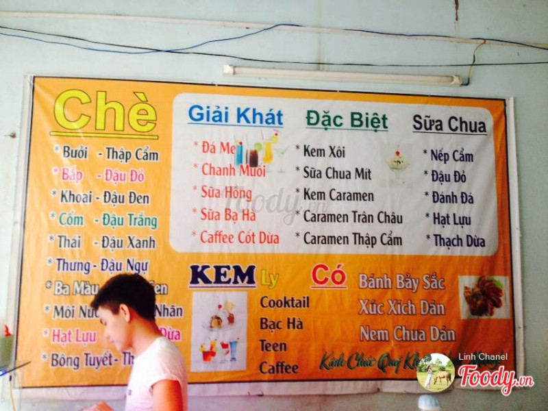 Thực đơn của quán Chè Sài Gòn - Đông Mỹ