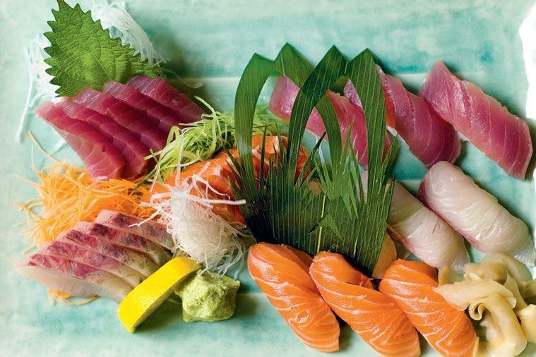 Sashimi trình bày đẹp mắt