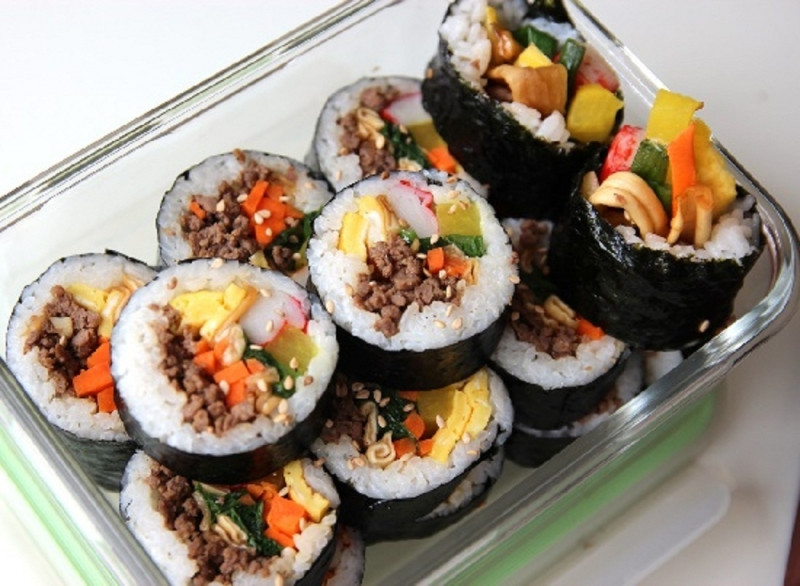 Món kimbap của quán ngon khó cưỡng