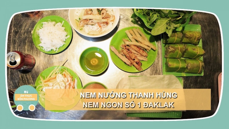 Quán Thanh Hùng mang đến cho bạn món nem nướng khá ngon, nước chấm thơm lừng