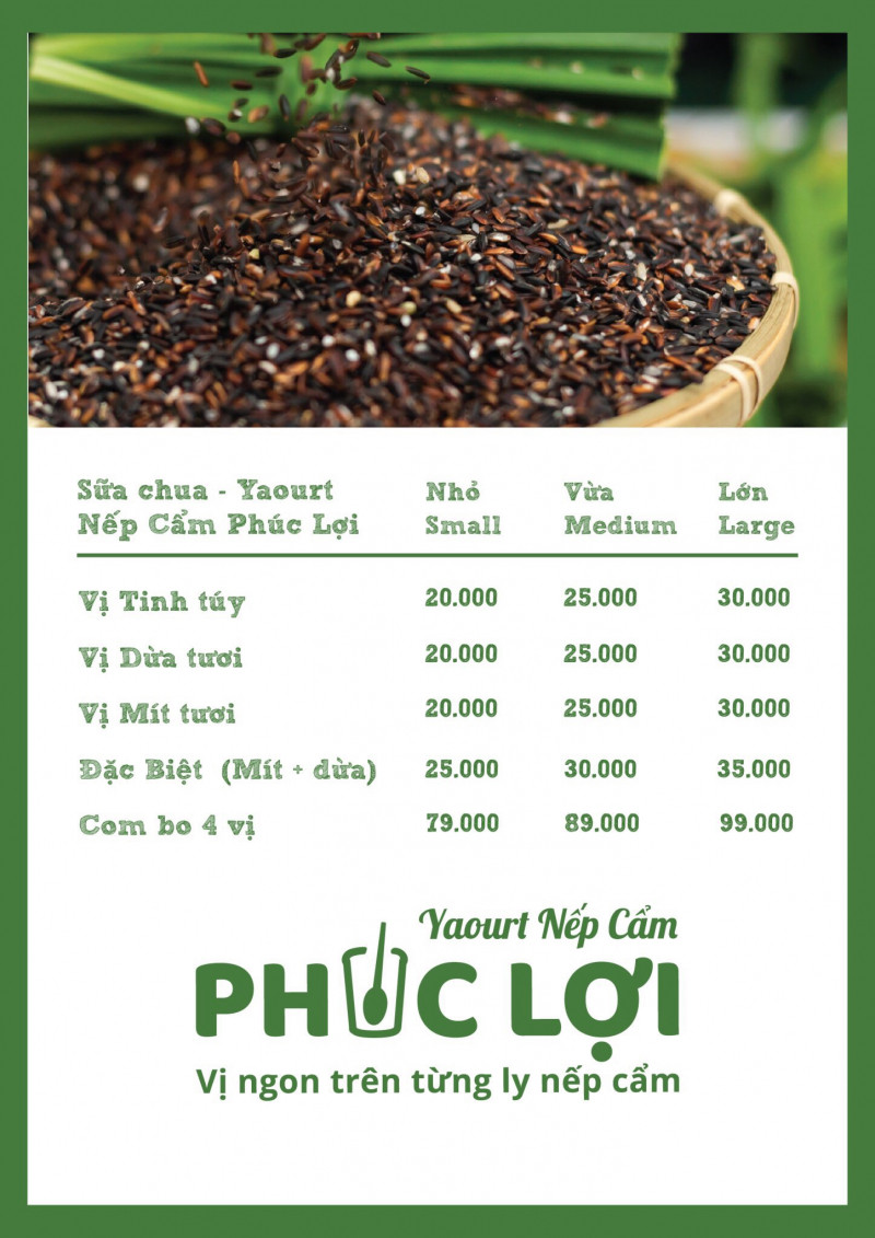 Yaourt nếp cẩm Phúc Lợi