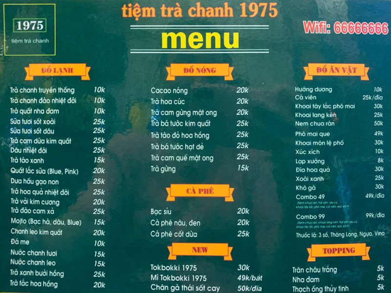 Tiệm Trà Chanh 1975 - Phủ Lý