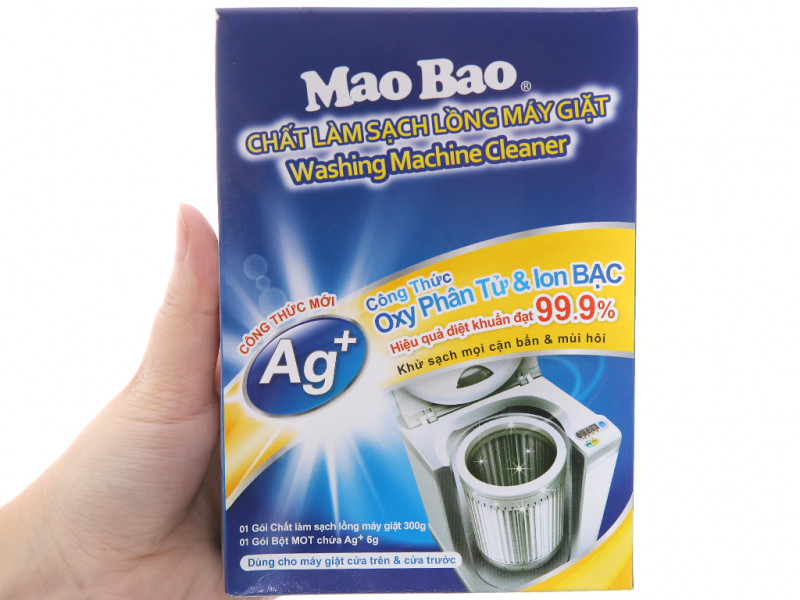 Bột vệ sinh lồng máy giặt Mao Bao Oxy phân tử & Ag+ 300g