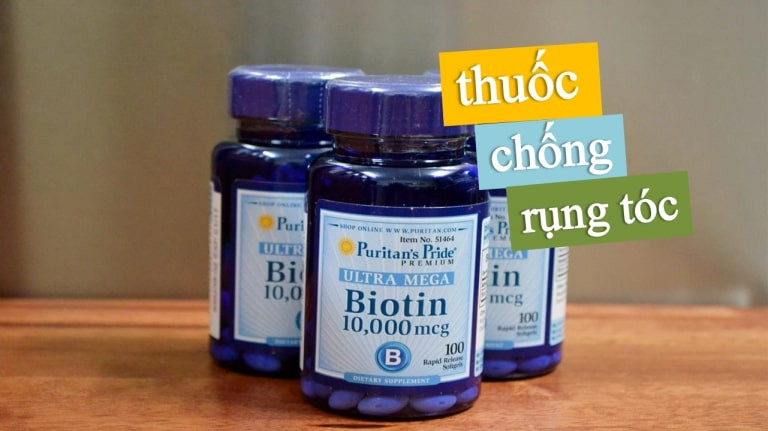 Viên uống chống rụng tóc Biotin Ultra Mega Puritan’s Pride 10,000 mcg