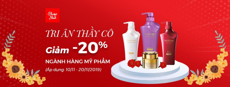 Chương trình ưu đãi mừng ngày 20 tháng 11 tại Shop Nhất