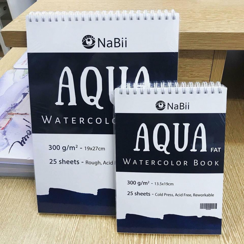 Sổ vẽ màu nước NaBii Aqua Fat