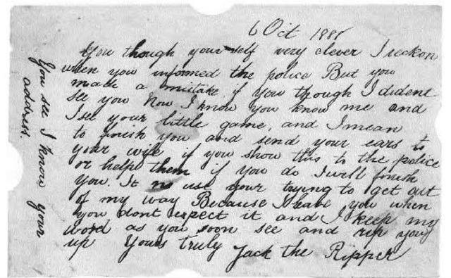 Bức thư của Jack the Ripper mang tên 