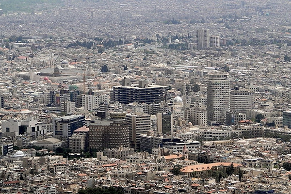 Toàn cảnh thành phố Damascus từ trên cao