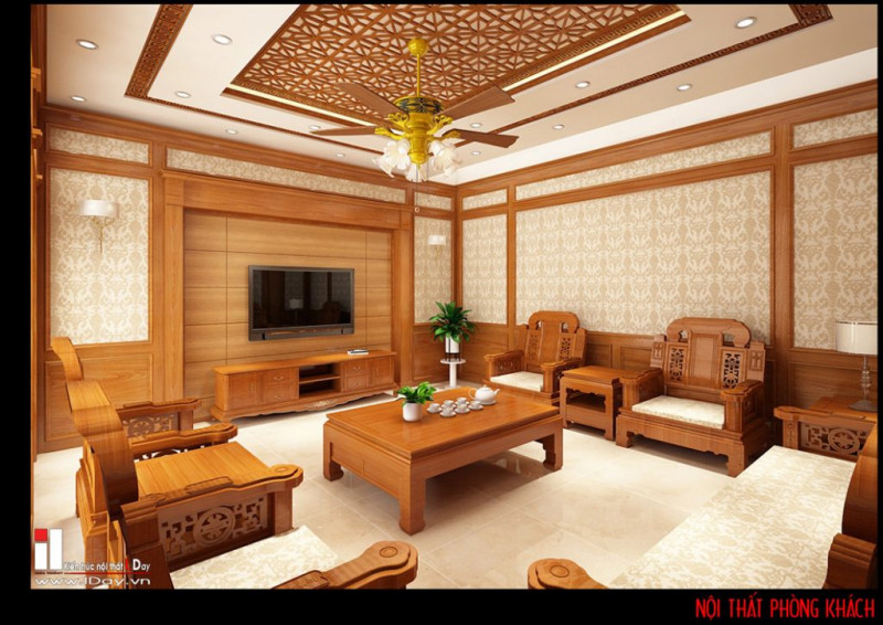 Phòng khách đẹp và hiện đại theo thiết kế nội thất của IDAY