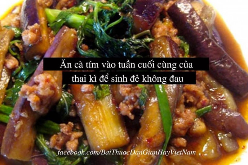 Cà tím (nên bổ sung từ tuần thứ 39 của thai kỳ)