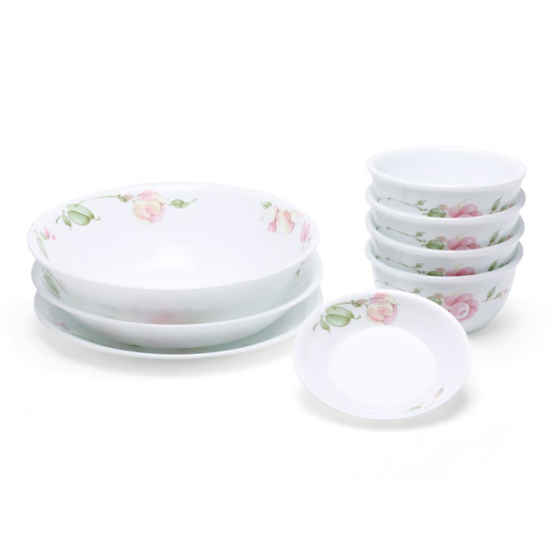 Bộ chén đĩa thuỷ tinh Country Rose 8 món Corelle 8-RS-P