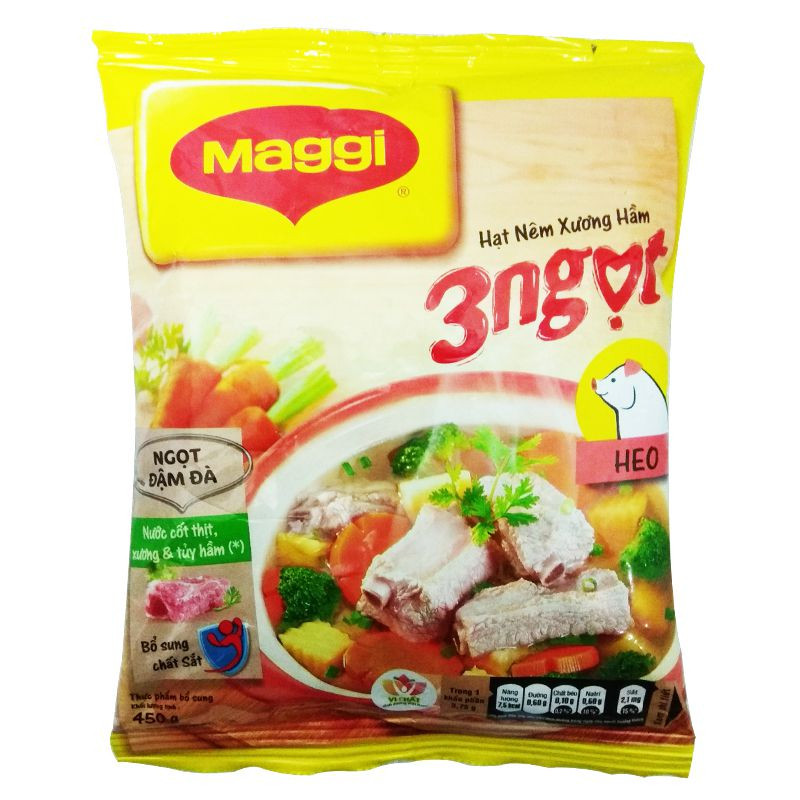 ﻿﻿Hạt nêm MAGGI 3 Ngọt bổ sung vi chất Sắt