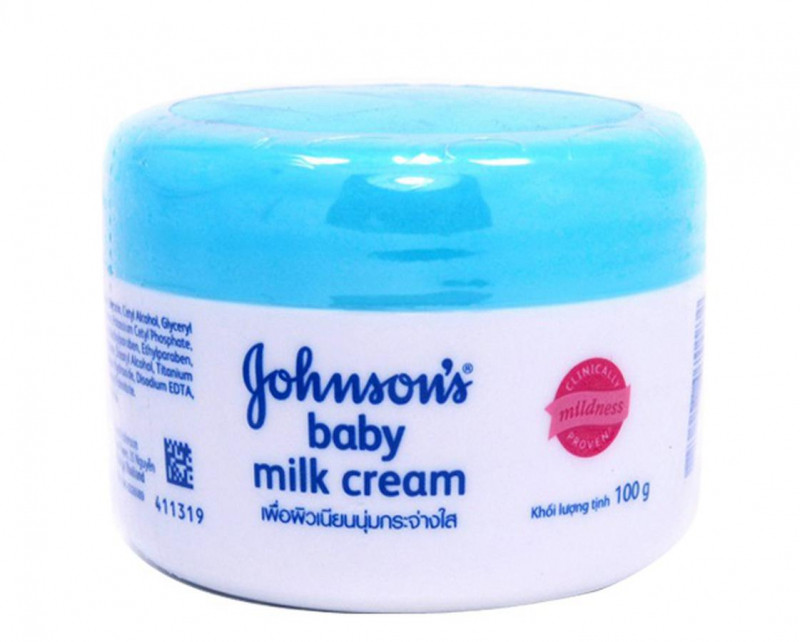 Kem dưỡng ẩm Johnson Baby nắp xanh dùng cho da khô hoặc hỗn hợp thiên khô