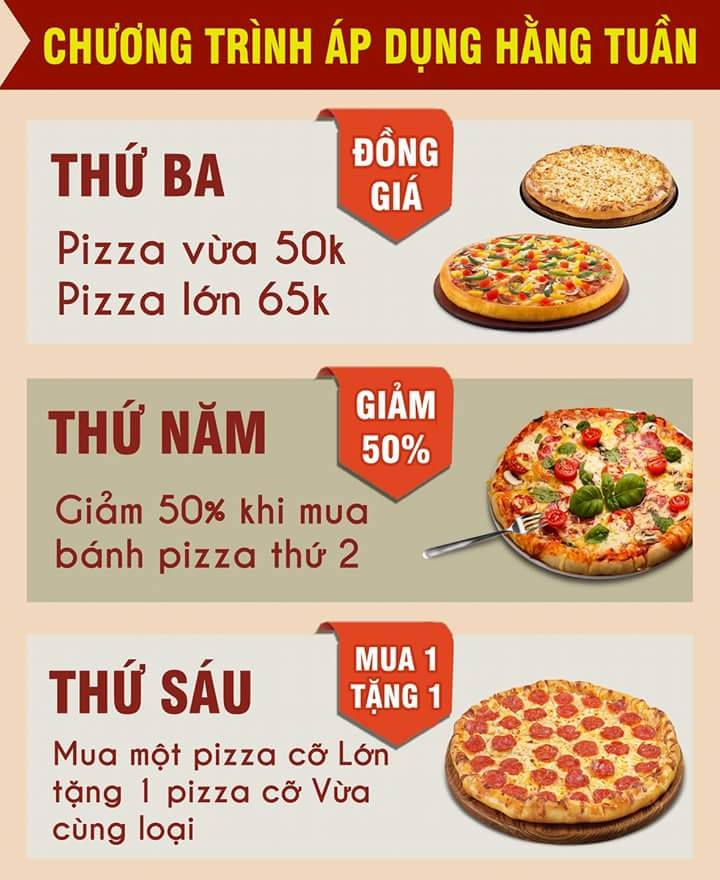 Chương trình khuyến mãi của PaPa Pizza