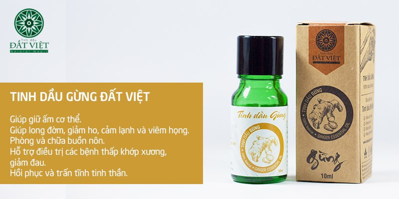 Tinh dầu Gừng nguyên chất Đất Việt