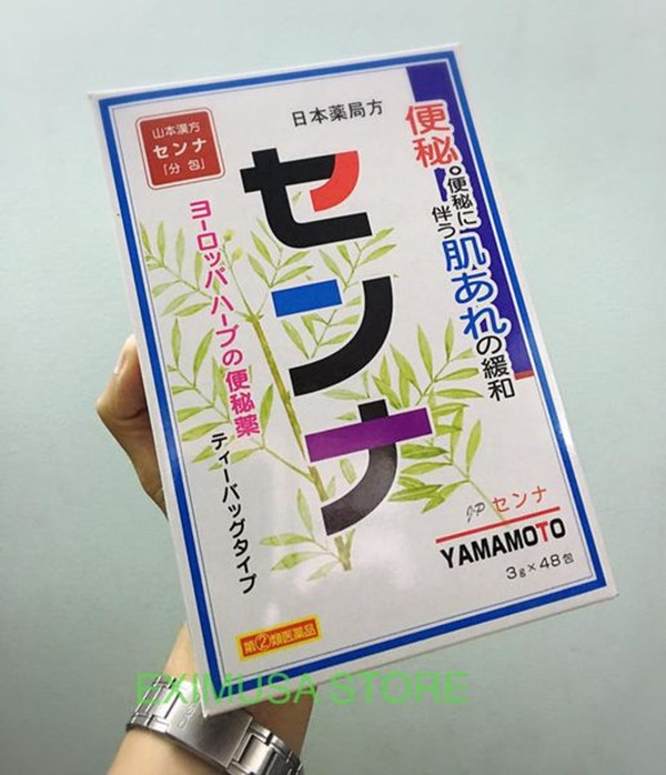 Trà trị táo bón Yamamoto làm từ 100% các loại thảo dược thiên nhiên, có dạng bột hòa tan