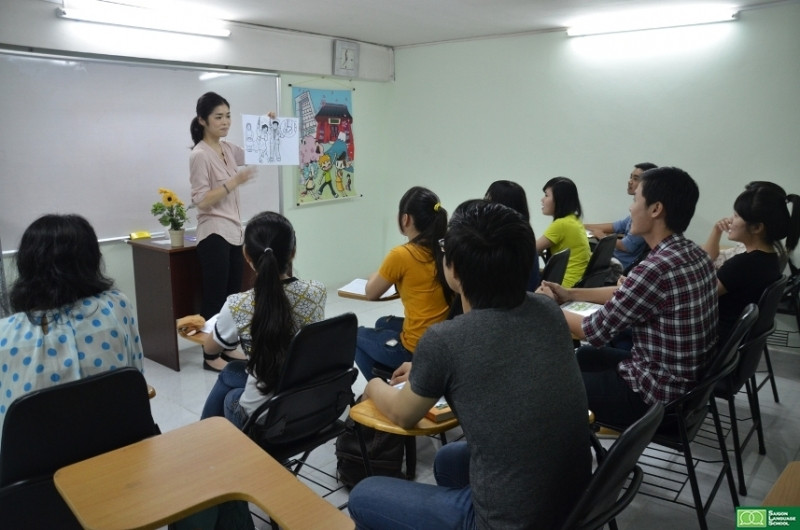 Lớp học tại Trung tâm Nhật ngữ Tri Thức Việt