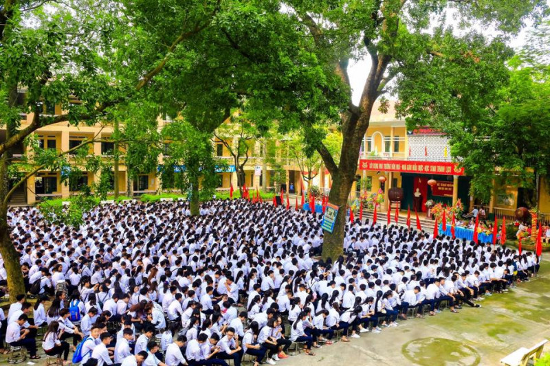 Lễ khai giảng tại trường THPT Vân Nội năm học 2018-2019