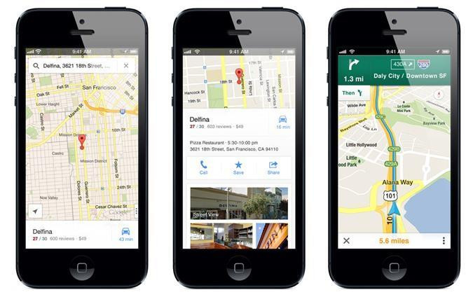 Ứng dụng Google Maps trên iPhone