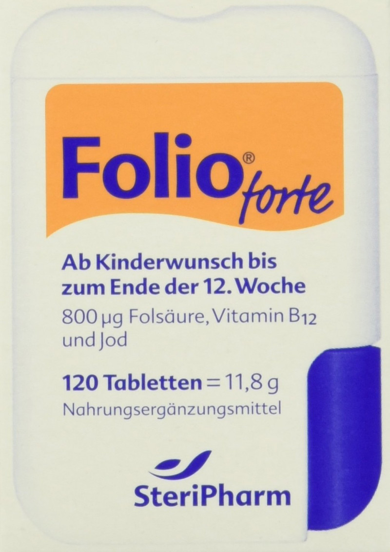 Viên Uống Bổ Sung Axit Folic 400mcg Folio Forte Cho Phụ Nữ Mang Thai