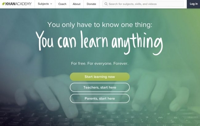 Giao diện của Khan Academy