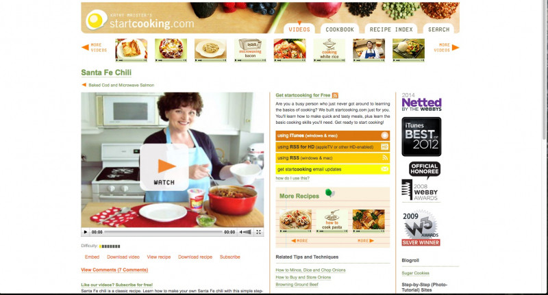 Trang web Startcooking