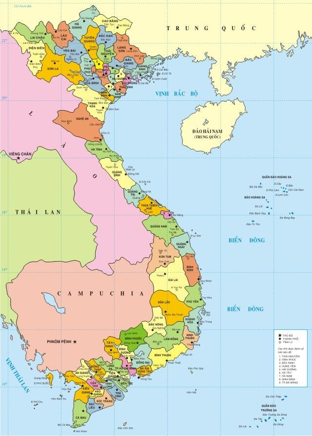 Bản đồ địa giới - hành chính Việt Nam