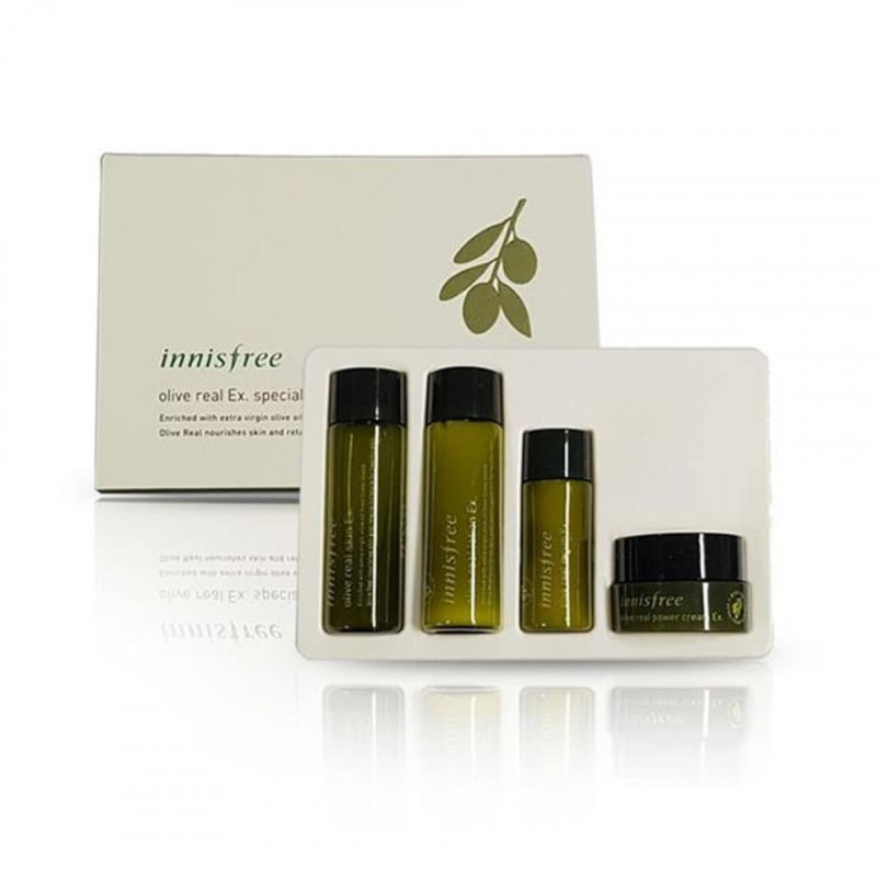 ﻿ Bộ Dưỡng Da Mini Dưỡng Ẩm Chuyên Sâu Innisfree Olive Real EX Special Kit