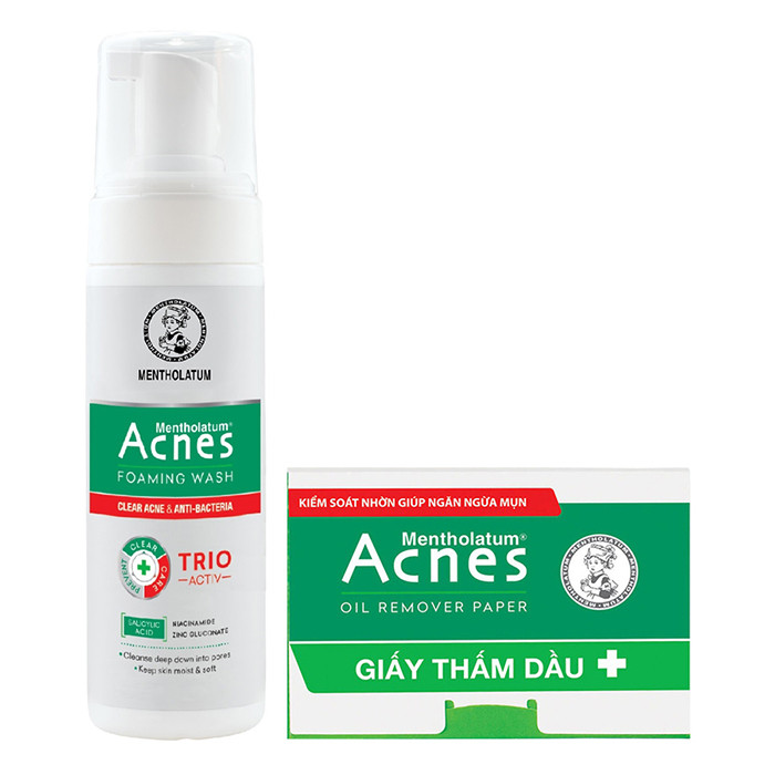 Bộ sản phẩm acnes ngăn ngừa và trị mụn Trio